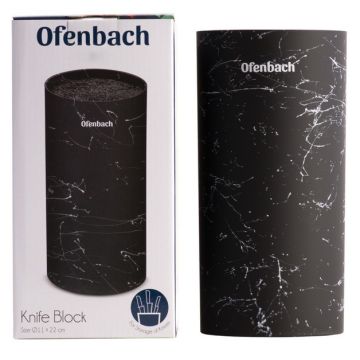 Подставка для ножей 22см, цвет: чёрный мрамор. Ofenbach