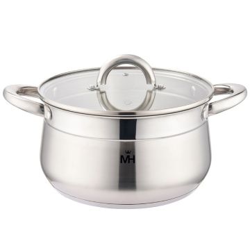 Кастрюля 3,5л Skirt из нержавеющей стали, индукционное дно MercuryHaus